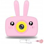 Wholesale Best Gift Kids Children HD 1080P Digital Camera with Video Recorder Camcorder and Games Toys for Children Kid Party Outdoor and Indoor Play (Pink Rabbit)